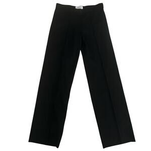 Balenciaga Le Dix women's 100% wool side zip straight black pants size 40 US 8